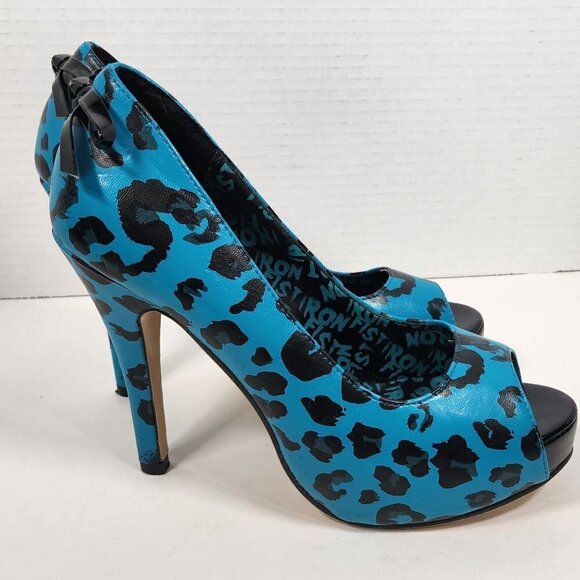 Iron Fist Leopard Cheetah Print Pumps Size 6 - Picture 3 of 6
